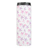 Roze en Paarse Starfish Aangepast Thermosbeker (Achterkant)