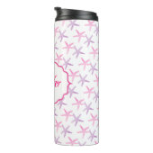 Roze en Paarse Starfish Aangepast Thermosbeker (Geroteerd rechts)