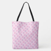 Roze en Paarse Starfish Tote Bag (Achterkant)