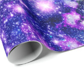 Roze en Paarse sterren Cadeaupapier (Rol Hoek)