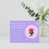 Roze en paarse sterren Handgemaakte Mooie Persoonl Briefkaart (Staand voorkant)