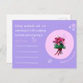 Roze en paarse sterren Handgemaakte Mooie Persoonl Briefkaart (Voorkant / Achterkant)