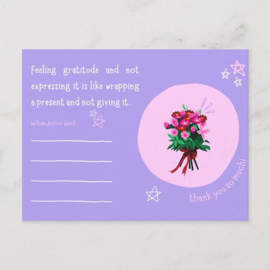 Roze en paarse sterren Handgemaakte Mooie Persoonl Briefkaart (Voorkant)