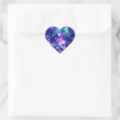 Roze en Paarse sterren Hart Sticker (Tas)