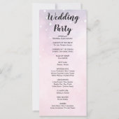 Roze en Paarse sterren hemelse bruiloft programma (Achterkant)