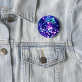 Roze en Paarse sterren Ronde Button 5,7 Cm (In situ)