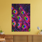 Roze en paarse stijve textuur canvas afdruk (Insitu (Woonkamer))