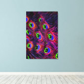 Roze en paarse stijve textuur canvas afdruk (Insitu (Houten vloer))