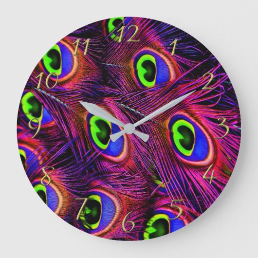 Roze en paarse stijve textuur grote klok (Voorkant)