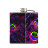 Roze en paarse stijve textuur heupfles (Achterkant)