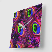 Roze en paarse stijve textuur vierkante klok (Hoek)