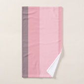 Roze en paarse strepen bad handdoek (Handdoek)