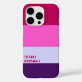 Roze en Paarse strepen Patroon Canvas tas Case-Mate iPhone Case (Achterkant)