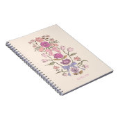 Roze en Paarse strikken en bloesems Notitieboek (Rechterzijde)