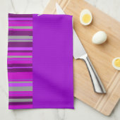 Roze en Paarse Stripe keukentheekdoekjes Theedoek (Quarter Fold)