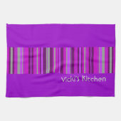 Roze en Paarse Stripe keukentheekdoekjes Theedoek (Horizontaal)
