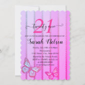 Roze en Paarse Stripes en de uitnodiging tot het i (Voorkant)