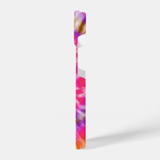 roze en paarse stropdas-kleurstof iPhone hoesje (Linkerkant)