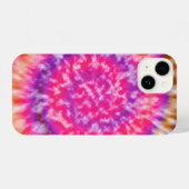 roze en paarse stropdas-kleurstof iPhone hoesje (Achterkant horizontaal)