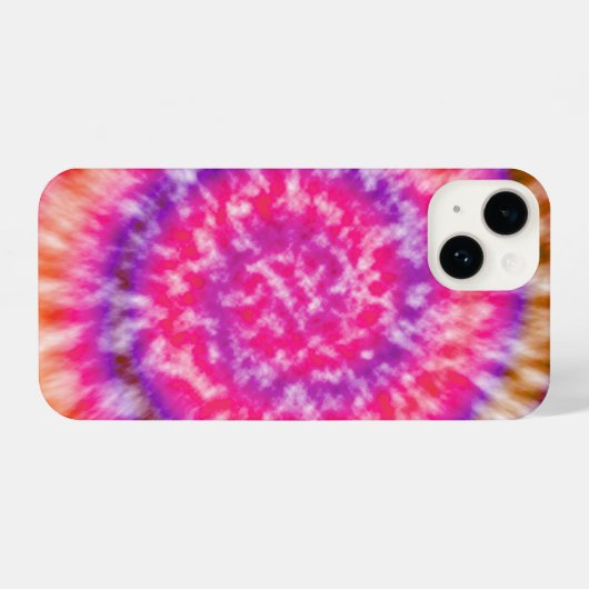 roze en paarse stropdas-kleurstof iPhone hoesje (Achterkant horizontaal)