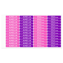 Roze en paarse swish hart aangepaste naam