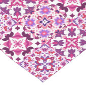 Roze en Paarse Tegels Korte Tafelloper (Hoek)