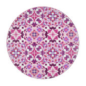 Roze en Paarse Tegels Snijplank (Voorkant)