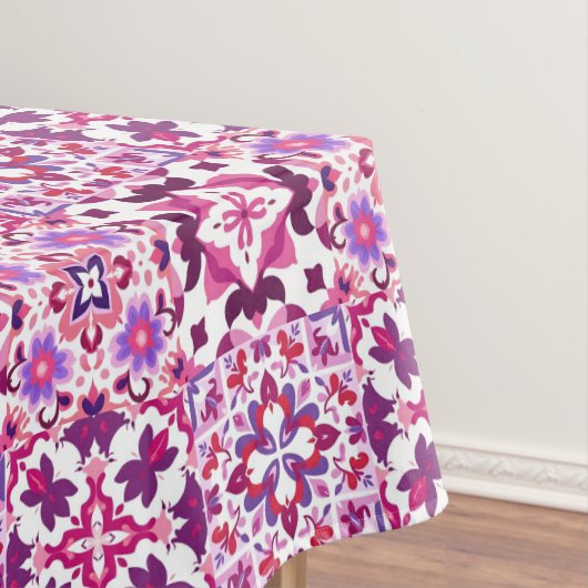 Roze en Paarse Tegels Tafelkleed (Voorbeeld)