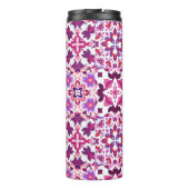 Roze en Paarse Tegels Thermosbeker (Achterkant)