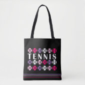 Roze en💜 paarse tennis🎾 tote bag (Voorkant)