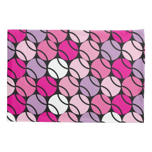 🎾 Roze en paarse tennisballen Kussensloop (Achterkant)
