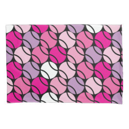 🎾 Roze en paarse tennisballen Kussensloop