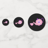 Roze en Paarse theepartij Confetti (Voorkanten)