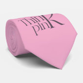 Roze en Paarse THINK PINK Verjaardagscadeau Stropdas (Opgerold)