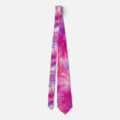 Roze en Paarse Tie Dye Retro Das (Achterkant)