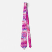 Roze en Paarse Tie Dye Retro Stropdas (Voorkant)