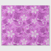 Roze en Paarse Tikis Hawaiian-pakpapier Cadeaupapier (Vlak)