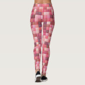 Roze en Paarse Tile-mozaïek Leggings (Achterkant)