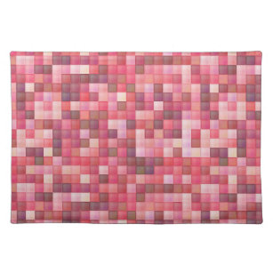 Roze en Paarse Tile-mozaïek Placemat
