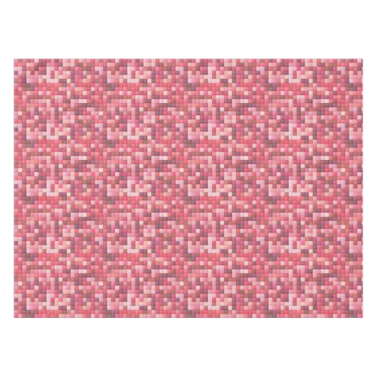 Roze en Paarse Tile-mozaïek Tafelkleed (Voorkant (Horizontaal))