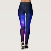 Roze en Paarse troebele Nebula Melkwegruimte Leggings (Achterkant)