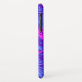 Roze en Paarse tropische bladmonogram Case-Mate iPhone Case (Achterkant/links)