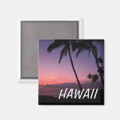 Roze en paarse tropische Haswaii zonnemagneet Magneet (Voorkant / Achterkant)