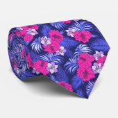 Roze en Paarse tropische Stropdas (Opgerold)