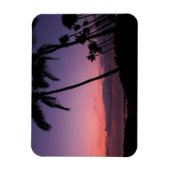 Roze en paarse tropische zonsondergang rechthoekma magneet (Verticaal)