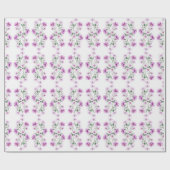 Roze en Paarse tuimelbloemen Cadeaupapier (Vlak)