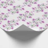 Roze en Paarse tuimelbloemen Cadeaupapier (Hoek)