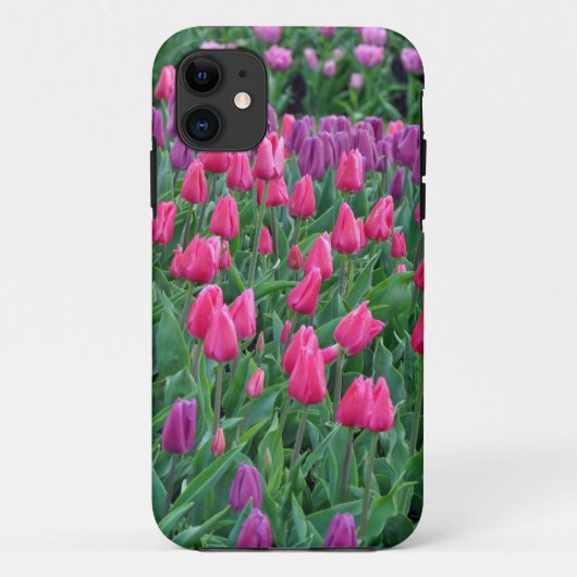 Roze en paarse tulpen lentuin Case-Mate iPhone case (Achterkant)