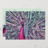 Roze en Paarse uitnodigingen van de partij Fantasy (Voorkant / Achterkant)