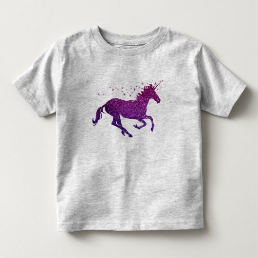 Roze en Paarse unicorn Sparkle Bovenkant Kinder Shirts (Voorkant)